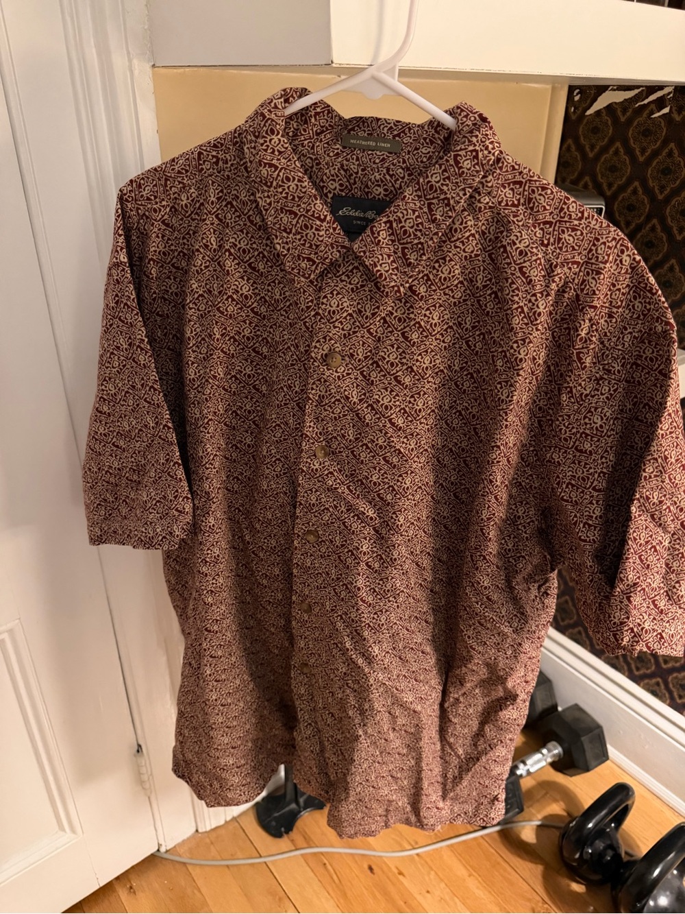 Eddie Bauer Linen blend SS shirt
